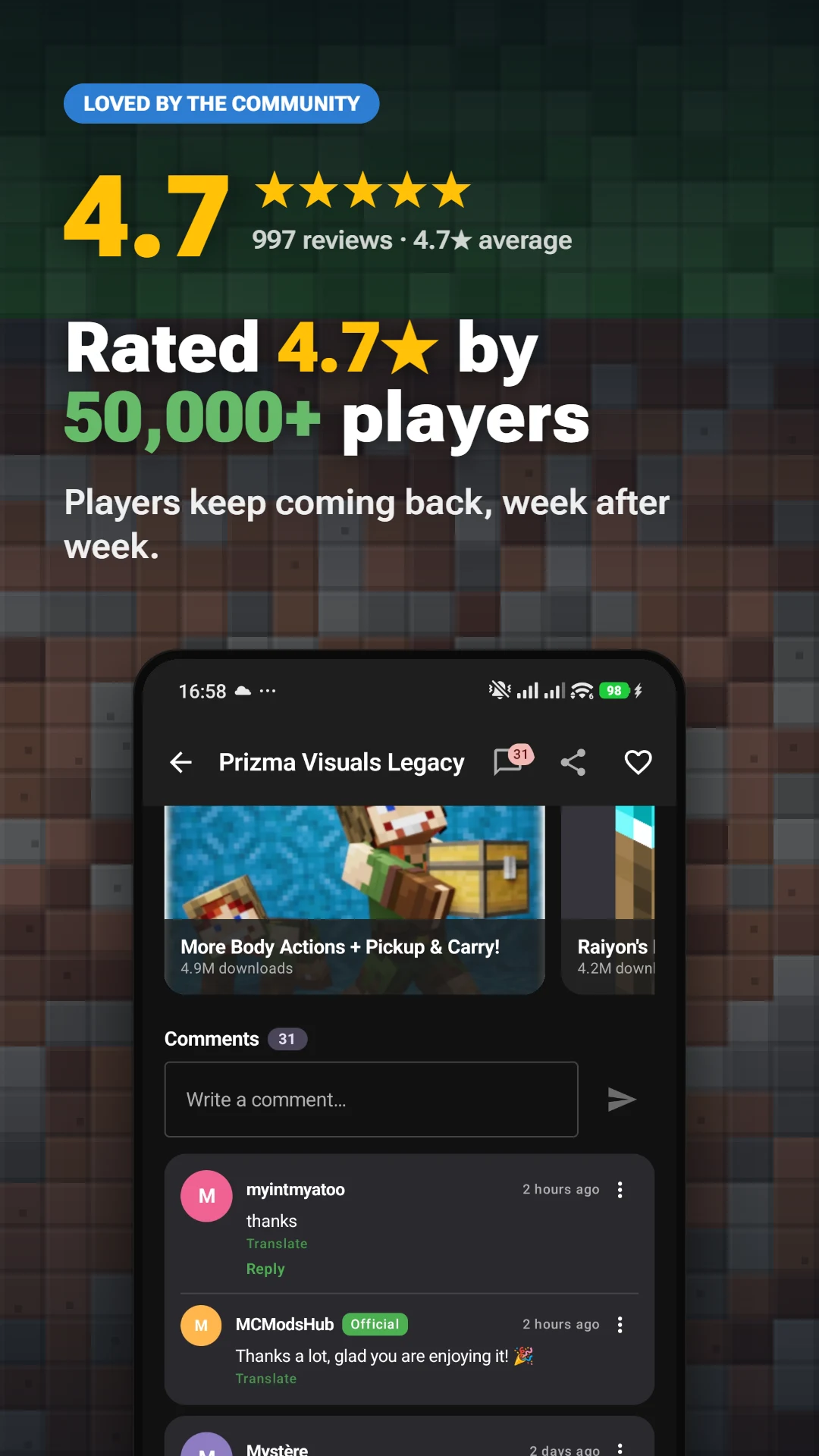 MC Bedrock Mods for Minecraft screenshot